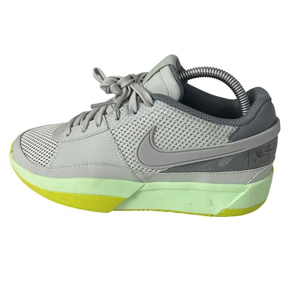 Nike Ja Morant 1 Cyber Green Cool Grey Light Silver DX2294-003 7Y With Box